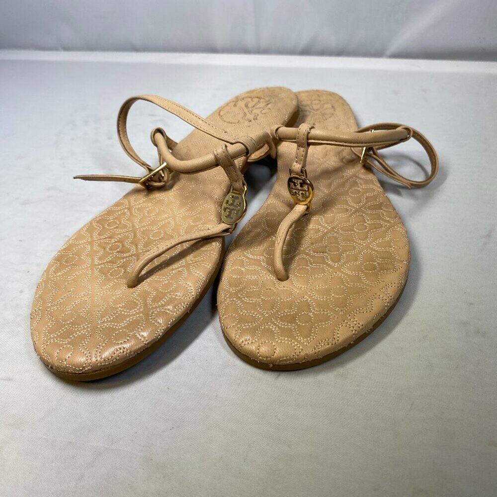 Tory Burch nude Strappy Thong Flat Sandal  7